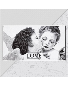 Полотенце махровое «Ангелочки» 70×130 см, 100% хлопок, 420 г/м², чёрно-белое Этель