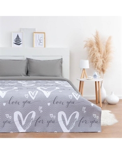 Покрывало евро макси «Сердца», 240×210±5 см, микрофайбер Lovelife