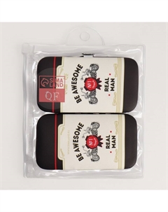 Набор маникюрный REAL MAN, 6 предметов, в футляре, в PVC - коробке, разноцветный Qf