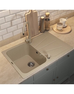 Кухонная мойка кварцевая Uperwood Quartz UPD-04, прямоугольная, цвет 02 бежевая