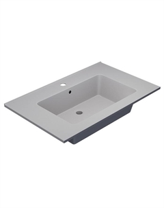 Раковина кварцевая полувстраиваемая Uperwood Parma Quartz, 75 см, белая матовая, жасмин