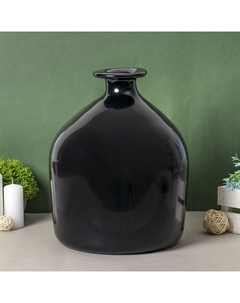 Ваза «Чёрный глянец», глянец, 24×35 см, стекло Evis