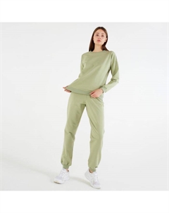 Костюм женский (свитшот, брюки) : Casual Collection, размер 48, фисташковый Minaku