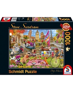 Пазл «Ст.Сандрам. Неугомонные собаки», 1000 элементов Schmidt