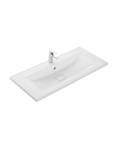 Раковина мраморная Aquaton Айрис M, 100 см, цвет белый