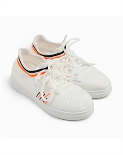 Кроссовки детские, цвет белый/полоски сверху, размер 32 Milena