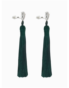 Клипсы для ушей «Кисти», цвет изумрудный, L кисти 7 см Qf