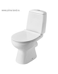 Унитаз-компакт Santek «Цезарь» прямой выпуск, душевой омыв чаши, двухрежимная арматура Oliveira, сиденье дюропласт soft-close