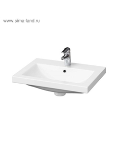 Раковина встраиваемая Cersanit COMO 60, с 1 отверстием под смеситель, белая