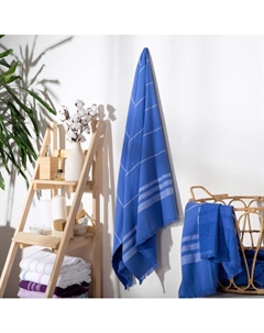 Полотенце махровое двухстороннее «. Уют», 90×170 см, хлопок 100%, синее Этель