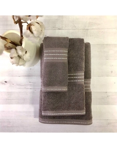 Полотенце махровое Лондон 50х90 см, серо-коричневый, 100% хлопок, 430г/м Текстиль центр