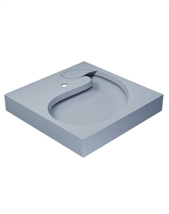 Раковина над стиральной машиной Uperwood Comforty, 60×60 см, серая матовая