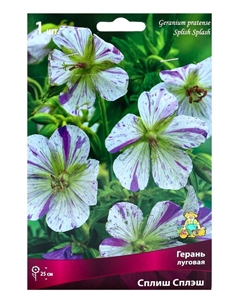 Герань луговая Сплиш Сплэш, корневище в пакете с торфогрунтом, р-р I, 1 шт. Поиск