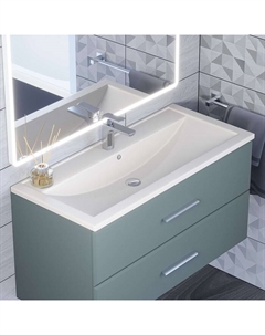 Раковина Uperwood Foster Quartz 100 см, кварцевая, белая матовая, жасмин