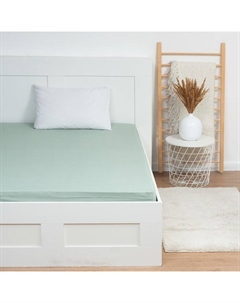 Простыня на резинке 1.5-спальная «», 140×200+25 см, мятная, поплин Этель