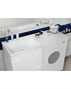 Раковина над стиральной машиной Uperwood Марсал 120 см, левая, белая