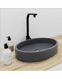 Раковина Uperwood Rome, накладная, 55×35 см, овальная, графит