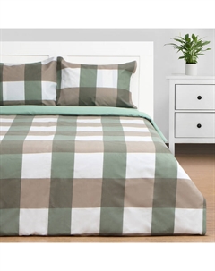 Постельное бельё 2 сп Olive cage 180х215 см, 200х225 см, 50х70± 3 см-2 шт, новосатин Этель