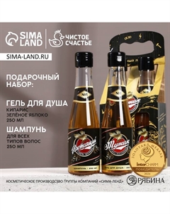 Подарочный набор «Лучшему из лучших»: гель для душа и шампунь для волос пиво, 2×250 мл Чистое счастье