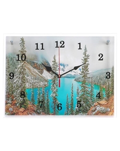 Часы=картина настенные, интерьерные «Горное озеро», бесшумные, 30×40 см Сюжет