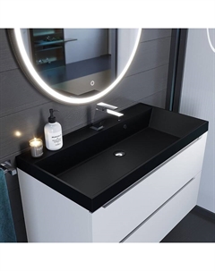 Раковина кварцевая Uperwood Classic Quartz 100 см, черная матовая, космос