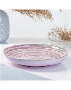 Тарелка «Лаванда», d=18 см, сиреневая Борисовская керамика