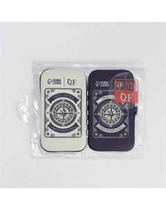 Набор маникюрный «Компас», 6 предметов, в футляре, синий, белый Qf