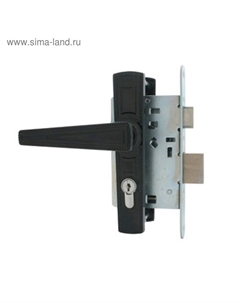 Замок врезной Д-град «Зенит» ЗВ4-3.01, с ручками, м/о 55, чёрный Зенит химмаш