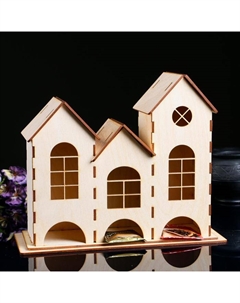 Чайный домик «Трио», 3 секции разной высоты, 31×13×25 см, заготовка для творчества Дарим красиво