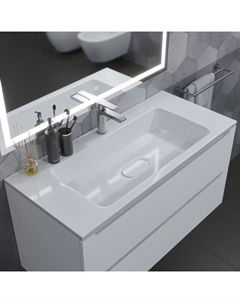 Раковина полувстраиваемая Uperwood Modul 100 см, прямоугольная