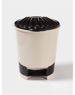 Ведро для мусора, 10 л, с педалью, МИКС Альтернатива