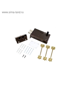 Замок накладной «» ЗНСЗ-53 Соболь 591, 130×80×24 мм, левый, 3 ключа Senat