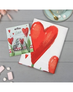 Набор Love: полотенце, 40×73 см, саржа 190 г/м², формочки для печенья Этель