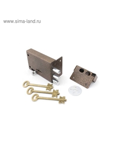 Замок накладной «» ЗН4-3, 126×80×23 мм, левый, 3 ключа Элтех