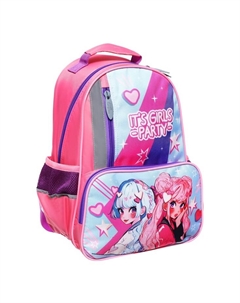 Рюкзак школьный, эргономичная спинка, 37×26×13 см «Аниме подружки» Calligrata