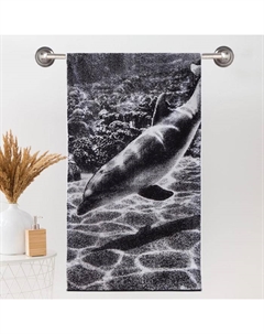 Полотенце махровое пляжное «. Дельфин», 70×130 см, 100% хл, 420 гр/м² Этель