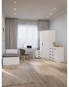 Шкаф угловой для одежды «», 900×900×2100 мм, цвет белый Клик мебель