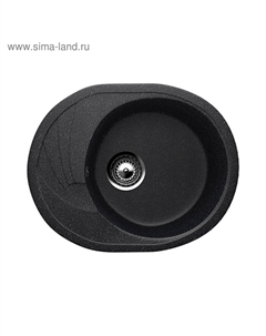 Мойка кухонная Ulgran U403-308, 570×465 мм, чёрная