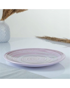 Тарелка «Лаванда», d=22 см, сиреневая Борисовская керамика