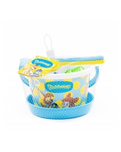 Набор игрушек для песочницы «Простоквашино», 6 предметов: ведро, ситечко, лопатка, грабельки, формочка, кораблик, МИКС Полесье