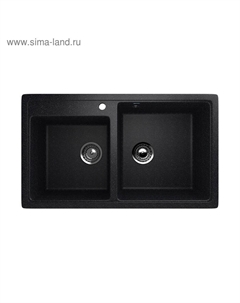 Мойка кухонная Ulgran U200-308, 840×485 мм, чёрная