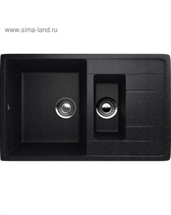 Мойка кухонная Ulgran U205-308, 770×495 мм, чёрная