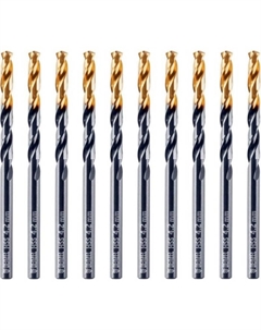 Сверло по металу 717210, 4,2 мм, HSS-Tin, Golden Tip, 10 шт. Denzel