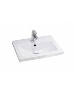 Раковина встраиваемая Cersanit COMO 50, с отверстием под смеситель, цвет белый