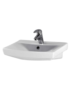 Раковина «Carina» белая 60 см, с 1 центральным отверстием Cersanit