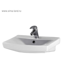 Раковина «Carina», цвет белый, 55 см, с 1 центральным отверстием Cersanit