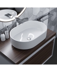 Раковина для ванной накладная Uperwood Aura, 60 см, овальная, белая