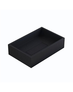 Раковина накладная Uperwood Angkor 60×40 см, прямоугольная, цвет чёрный