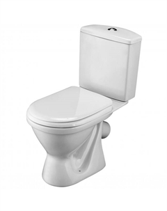 Унитаз-компакт Santek «Алькор» косой выпуск с системой «Антивсплеск», двухрежимная арматура «Уклад», сиденье полипропилен