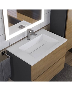 Раковина полувстраиваемая Uperwood Next 70 см, прямоугольная, белая